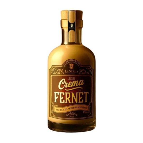 La Scala Licor Crema Fernet + Vaso x375cc