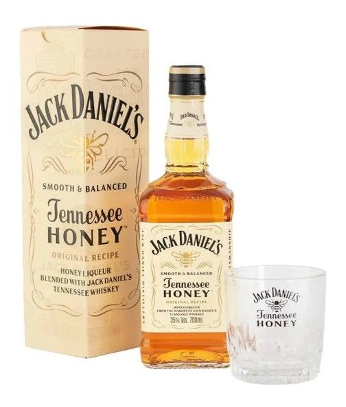 Estuche Jack Daniel`s Honey x700cc + Vaso (USA)
