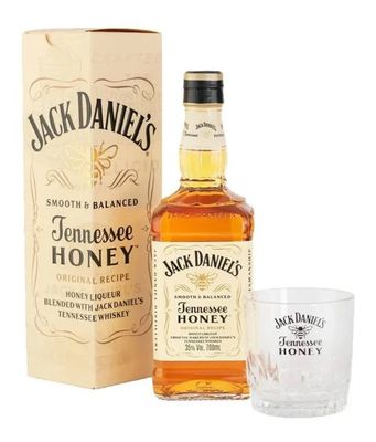 Estuche Jack Daniel`s Honey x700cc + Vaso (USA)