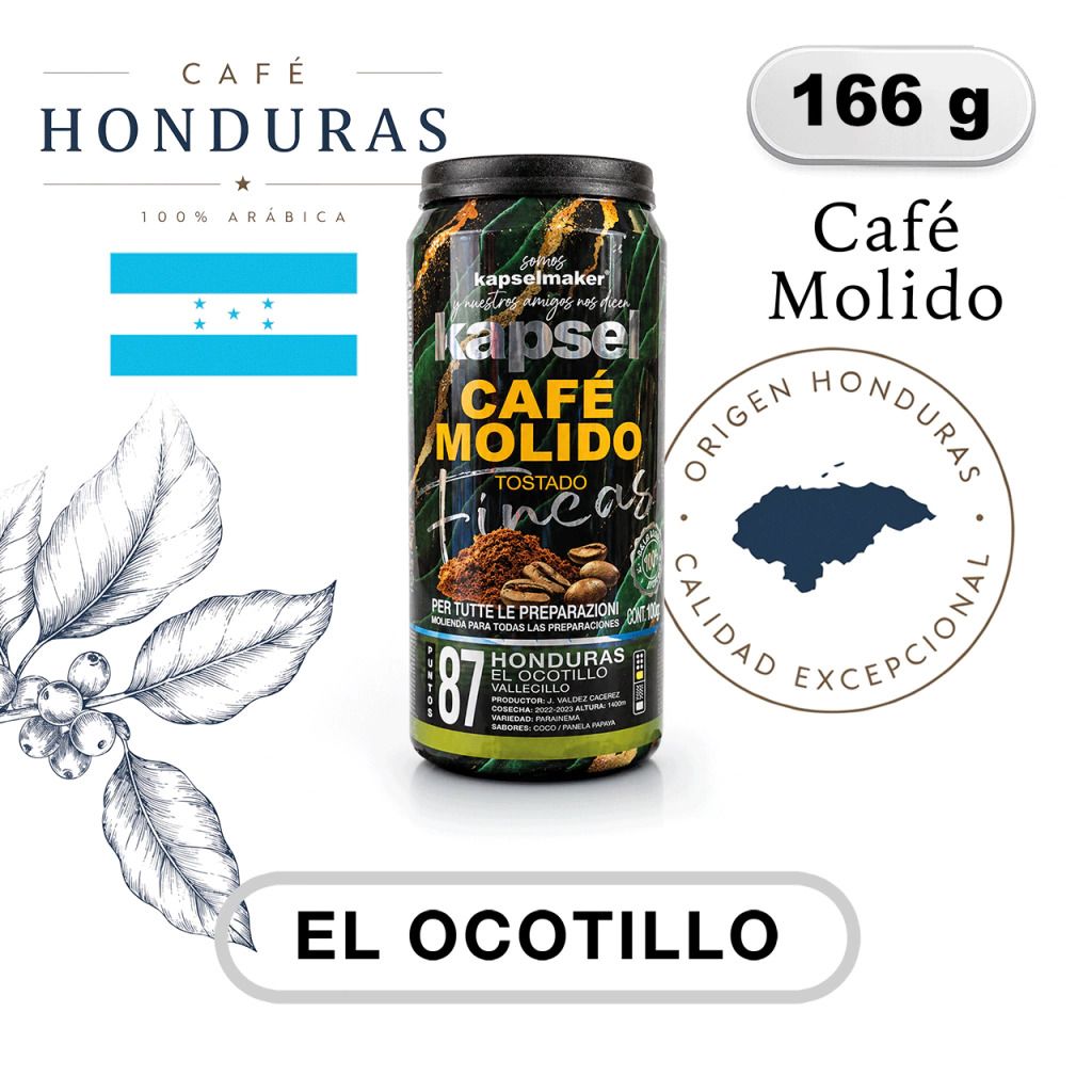 Kapselmaker Café El Ocotillo Molido x 166Grs