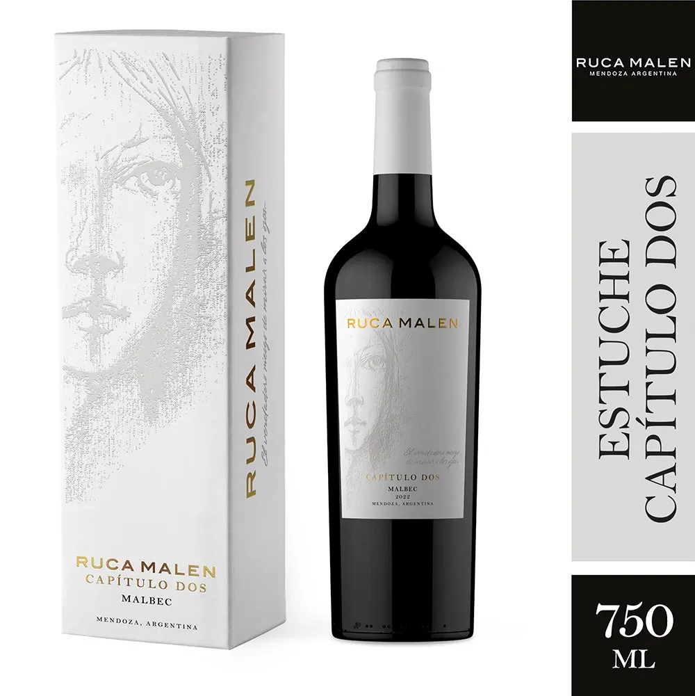 Estuche Vino Ruca Malén Capítulo Dos Malbec x750ml