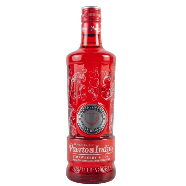 Gin Puerto De Indias Frutillas Edición Love  x700cc (España)