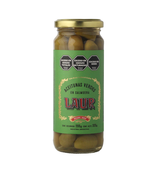 Aceitunas Laur Verdes Grandes Con Carozo x200gr