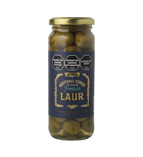 Aceitunas Laur Verdes Gourmet Con Carozo x200gr