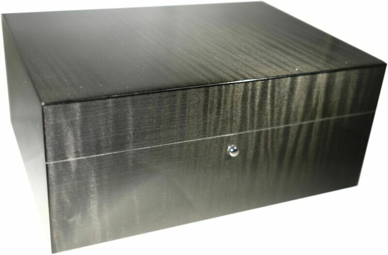 Gentili Humidor schwarzes Acero Furnier - für 20 Zigarren
