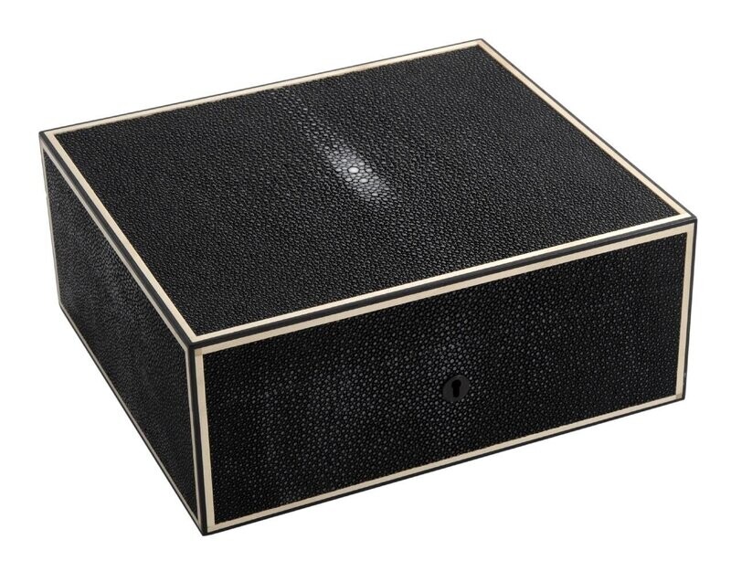Elie Bleu Humidor Shagreen - für 50 Zigarren