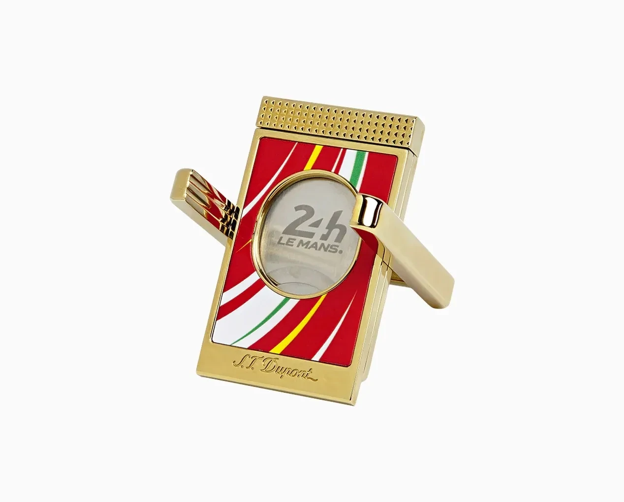 S.T. Dupont Cigar Cutter/Stand - Le Mans red/gold