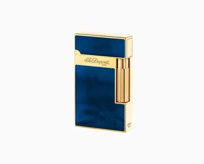 S.T. Dupont Lighter Ligne 2 Blue Lacquer Gold