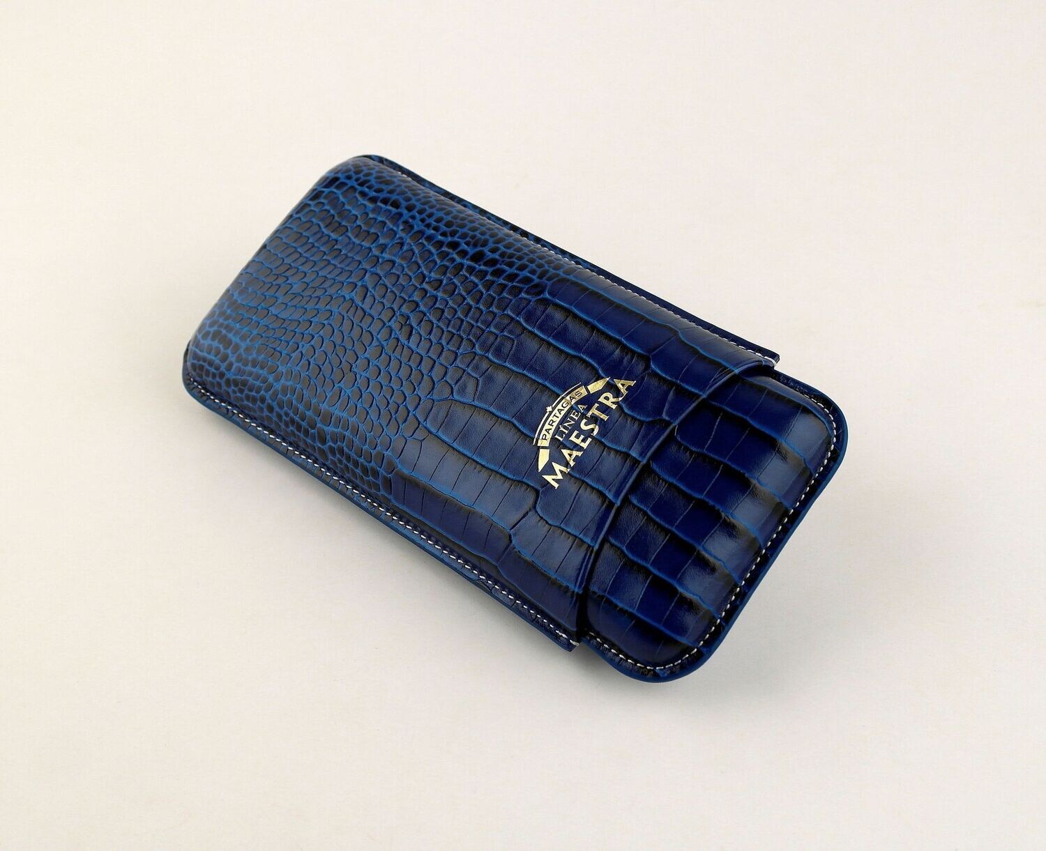 Partagas Linea Maestra cigar case blue - for 3 cigars