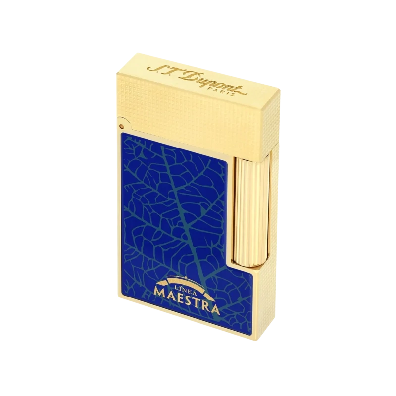 S.T. Dupont Lighter Ligne 2 Partagas Linea Maestra Blue/Gold