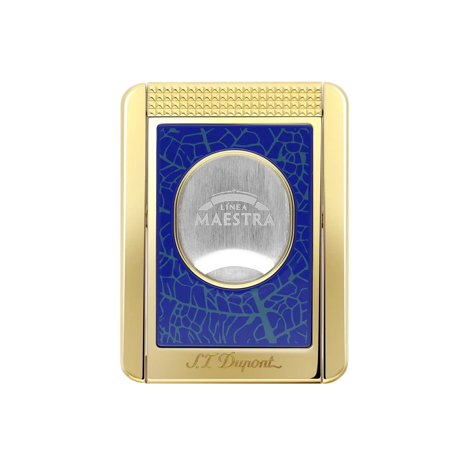 S.T. Dupont Cigar Cutter/Stand -Partagas Line Maestra blue/gold