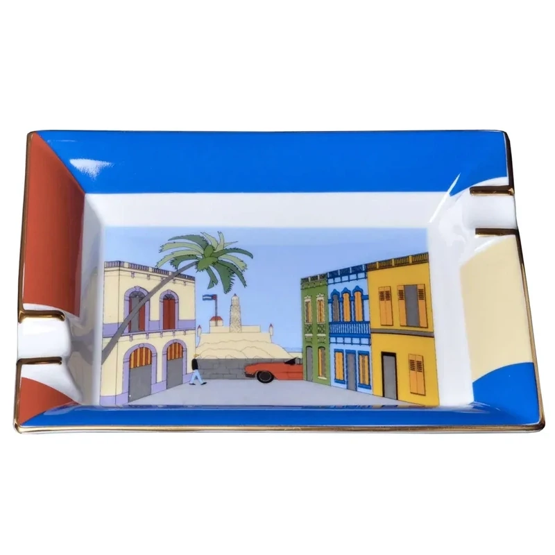 Elie Bleu Zigarren-Aschenbecher "Casa Cubana" - für 2 Zigarren