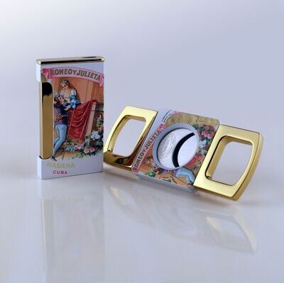 Romeo y Julieta Feuerzeug und Abschneider Set
