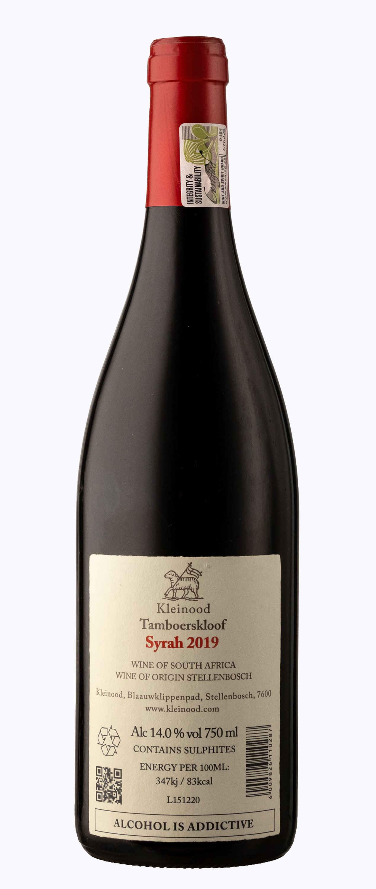 Kleinood Tamboerskloof Syrah 2019 0,75L (28,67€/L)