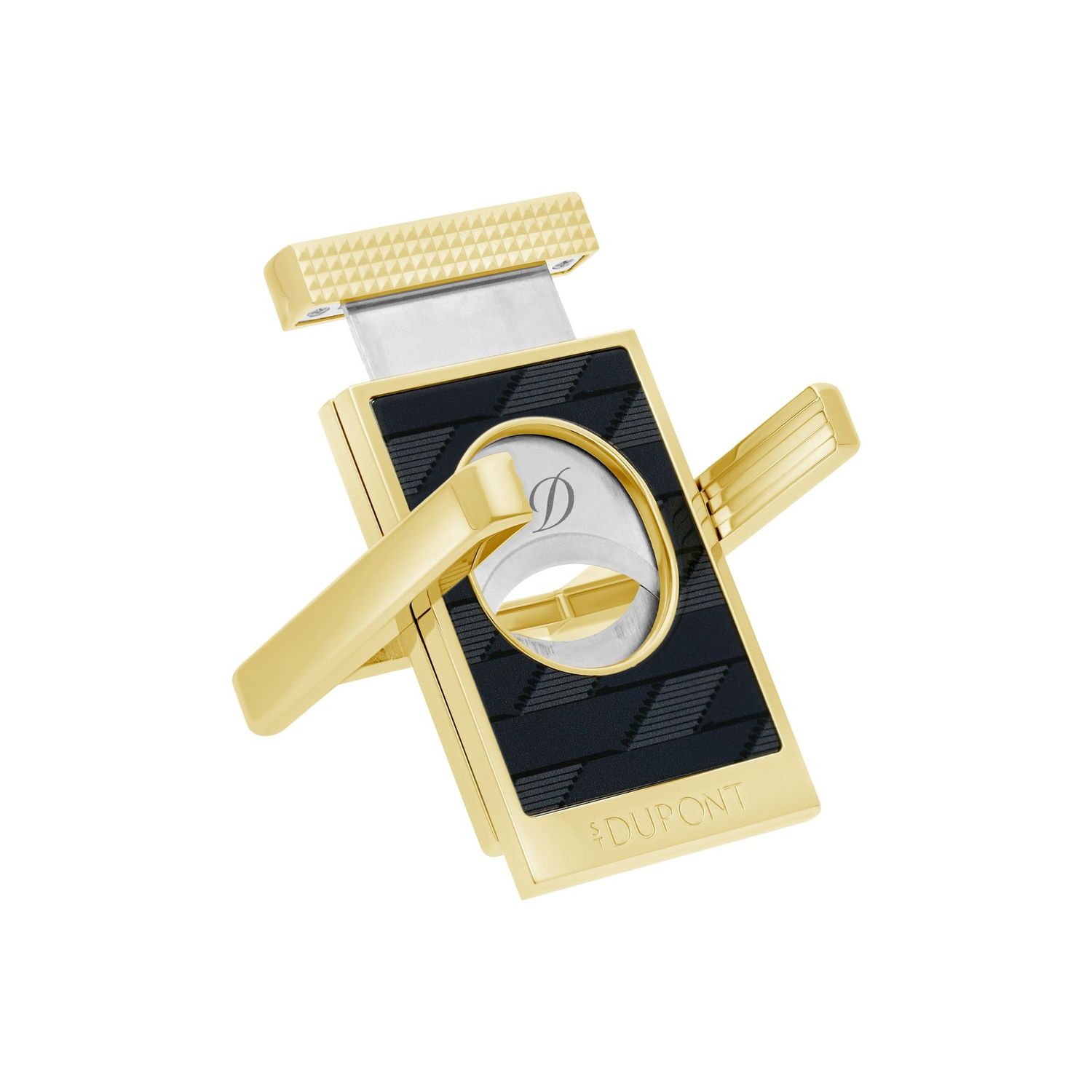 S.T. Dupont Zigarrenabschneider/Stand - Monogram gold/dunkelgrau