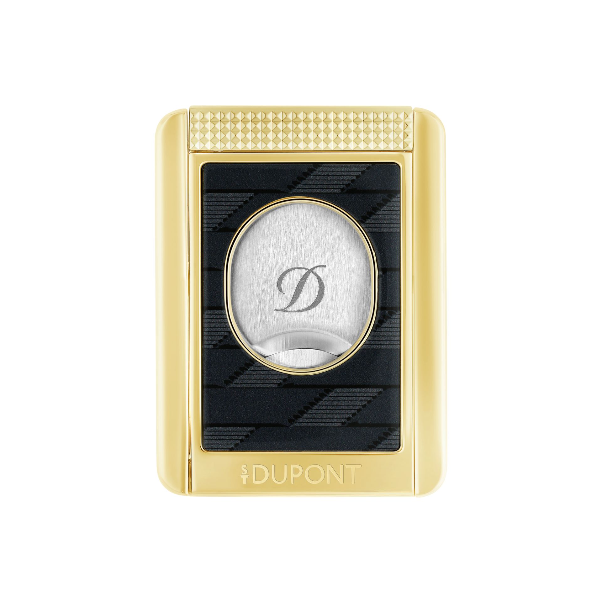 S.T. Dupont Cigar Cutter/Stand - Monogram gold/dark grey