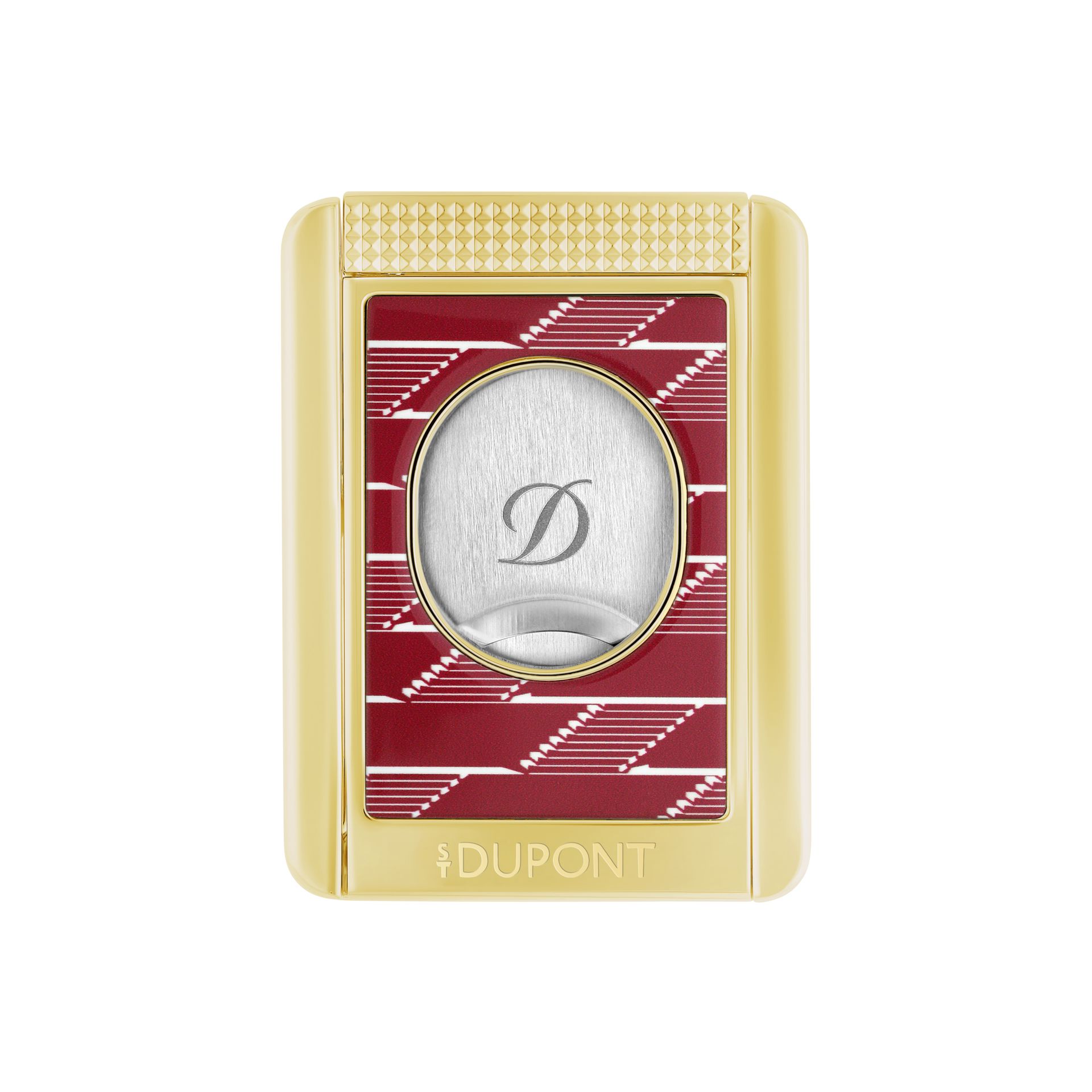 S.T. Dupont Cigar Cutter/Stand - Monogram gold/red