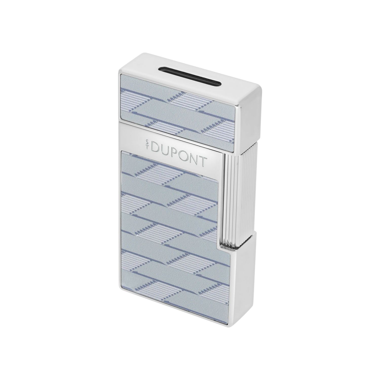 S.T. Dupont Biggy Feuerzeug - Monogram chrom/hellgrau
