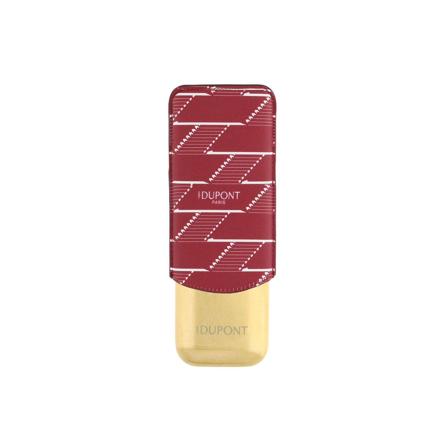 S.T.Dupont Monogram Etui rot/gold - für 2 Zigarren