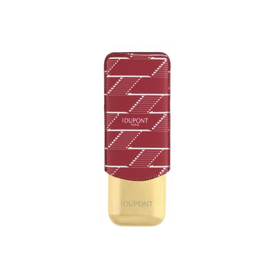 S.T. Dupont Monogram cigar case red/gold - for 2 cigars S.T. Dupont Monogram cigar case red/gold - for 2 cigars
