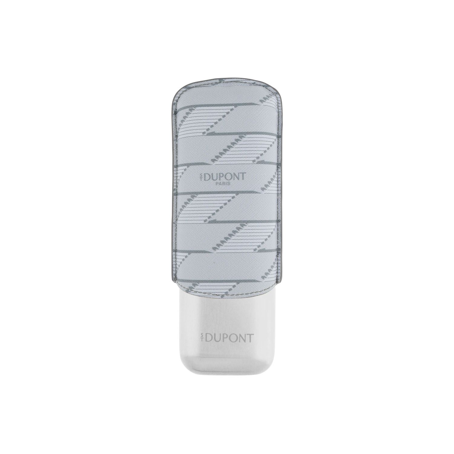 S.T.Dupont Monogram Etui chrom/hellgrau - für 2 Zigarren
