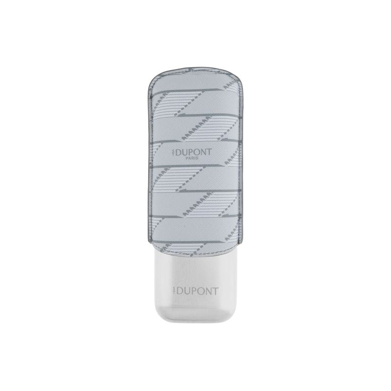S.T.Dupont Monogram Etui chrom/hellgrau - für 2 Zigarren