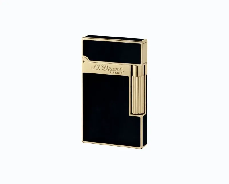 S.T. Dupont Lighter Ligne 2 black Lacquer Gold S.T. Dupont Lighter Ligne 2 black Lacquer Gold