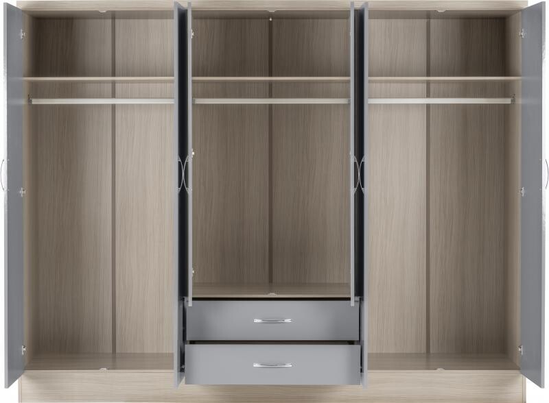 Nevada 2.3m 6 door wardrobe