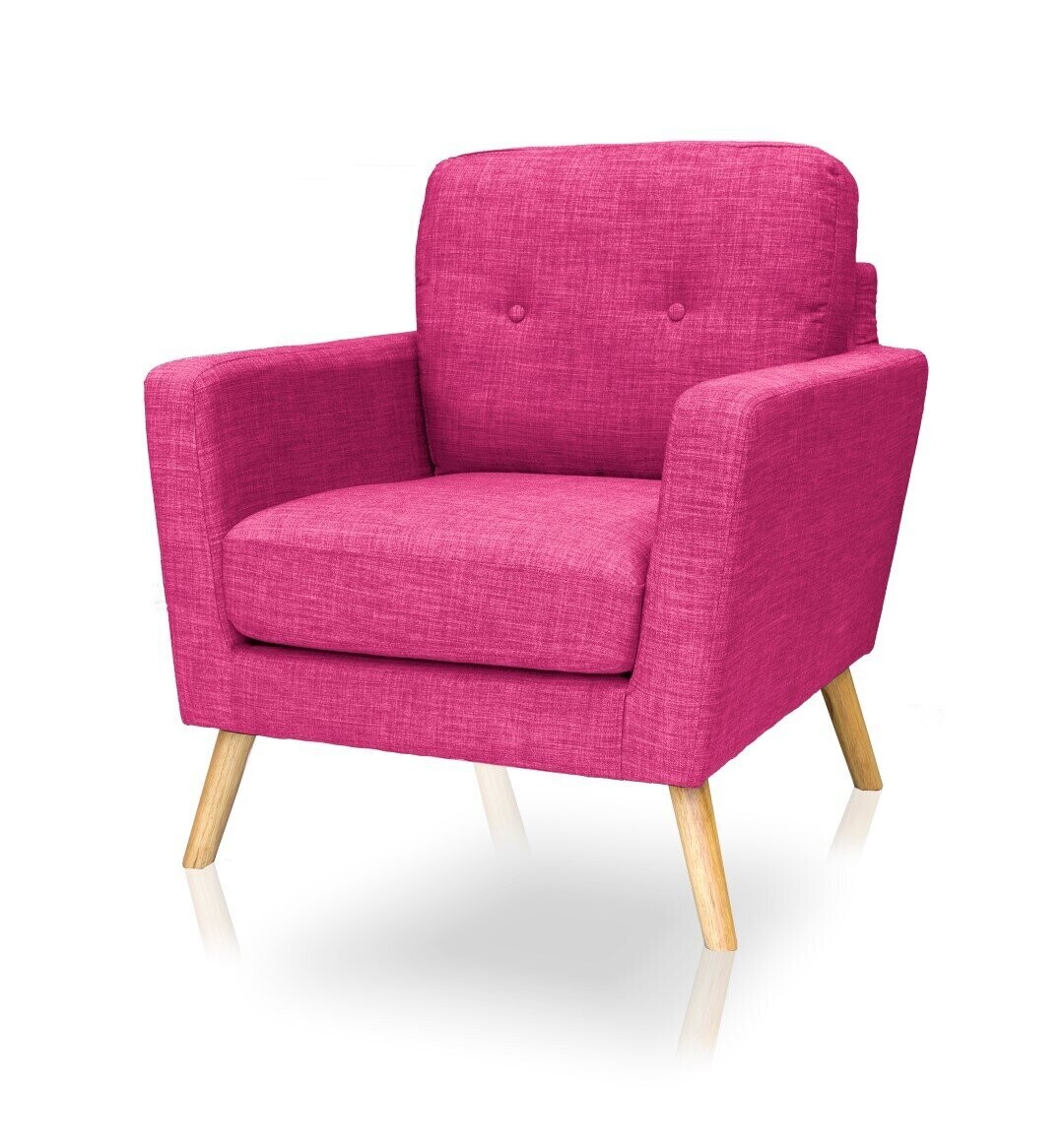 Clio occasional chair in pink chenille
