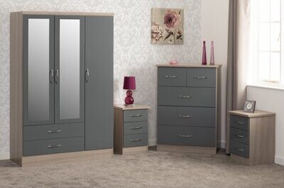 Nevada bedroom set (3 door mirror robe)