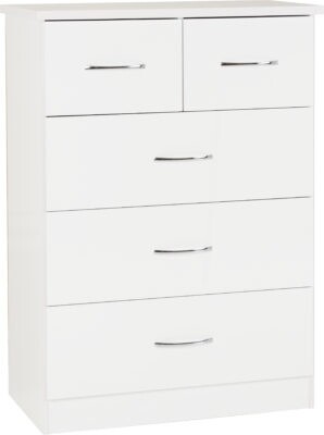 Nevada 5 drawer chest of drawers