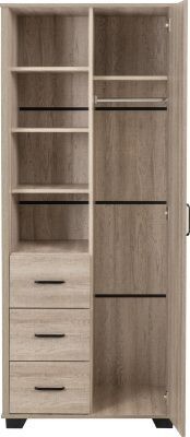 Oliver 1 door/3drawer wardrobe