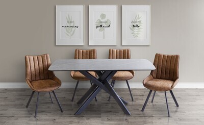 Miro dining set incl 4 chairs
