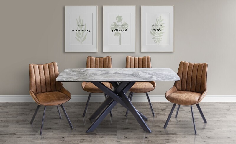 Miro dining set incl 4 chairs