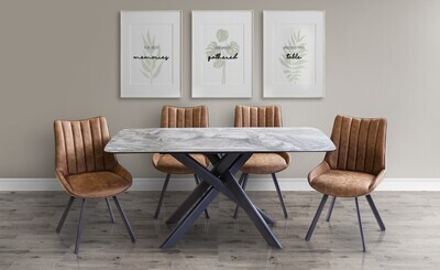 Miro dining set incl 4 chairs