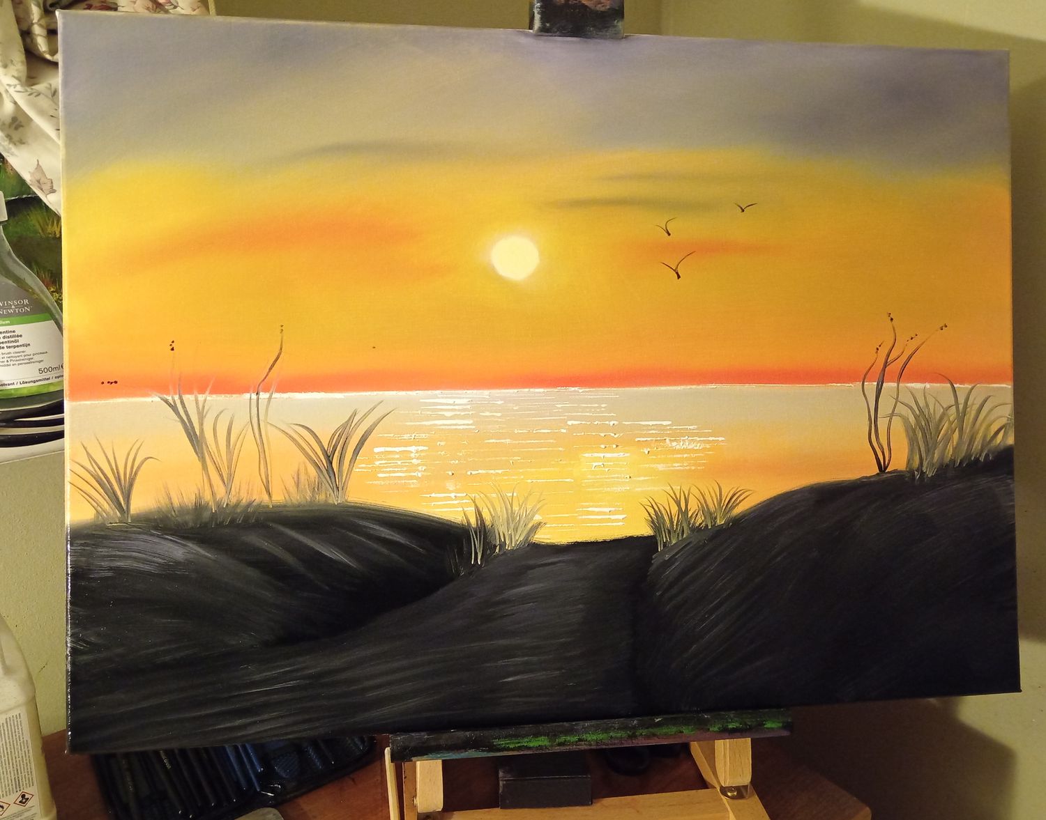 Canary Sunset (Original oil on canvas (70cm x 50cm)