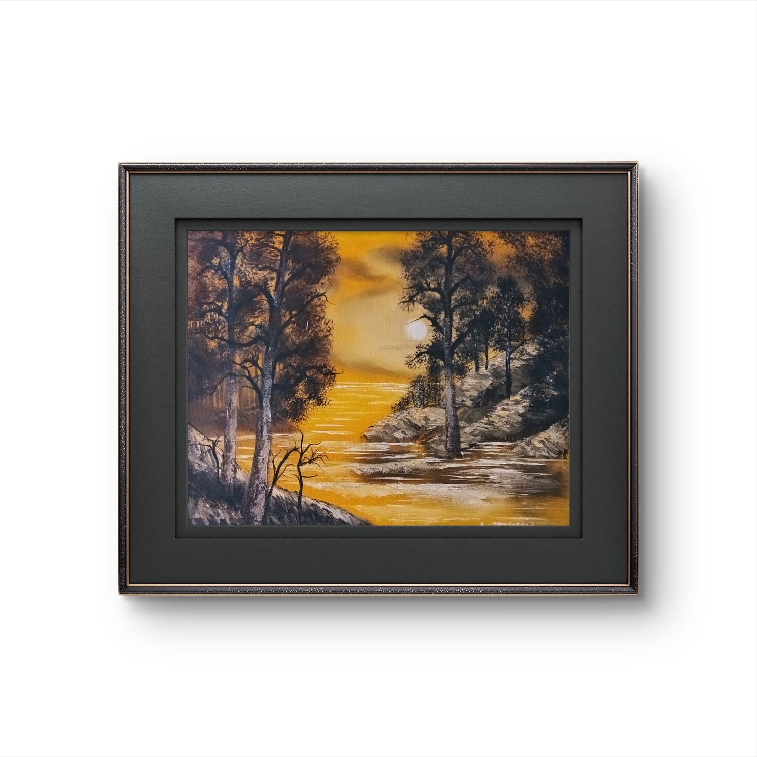 Rocky ochre cove  Original Irish art, oil painting for sale