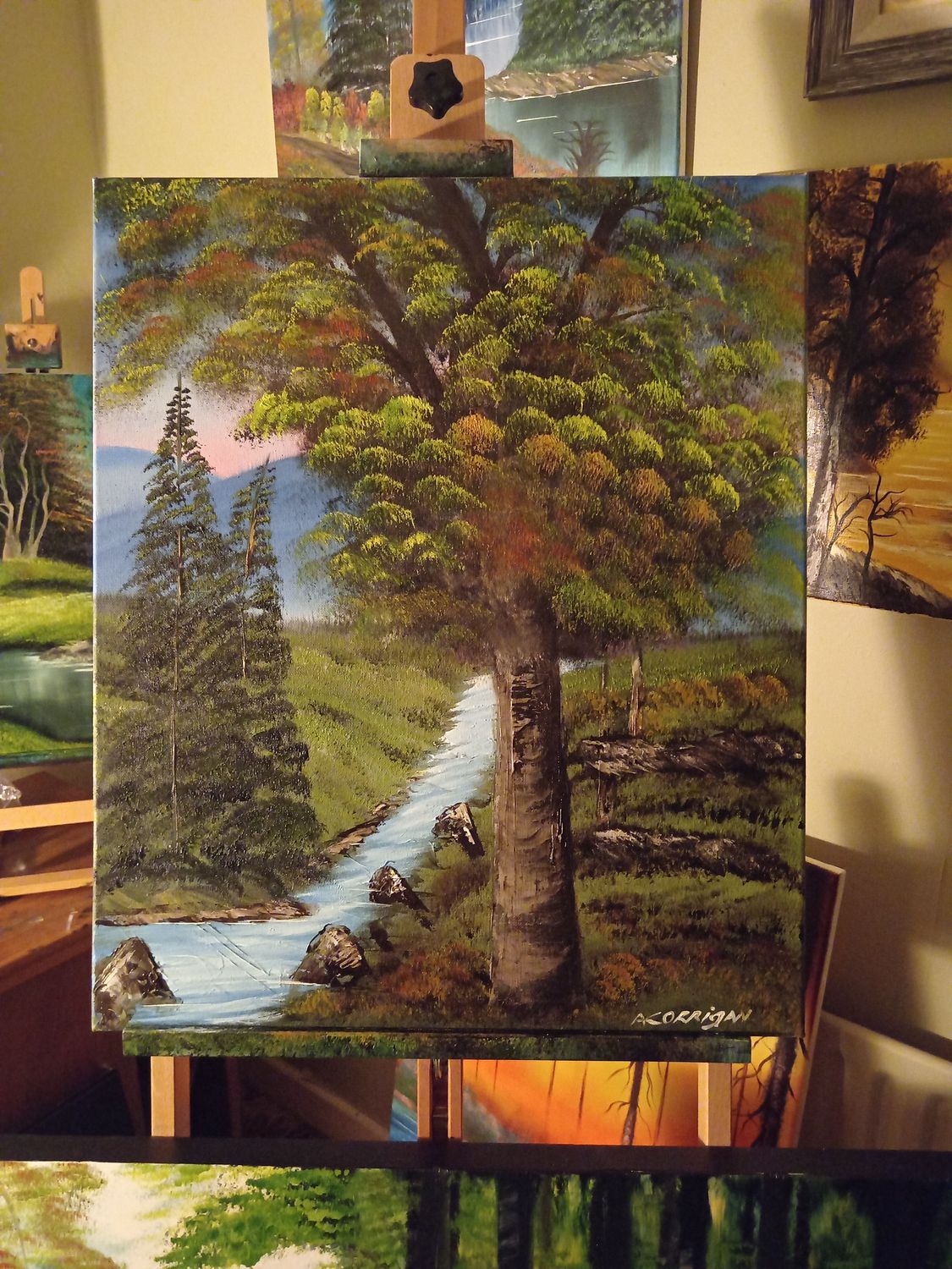 ​&quot;Flowing River&quot; – Original Oil Painting on Canvas