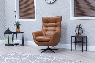 Orbit saddle swivel chair (high grade leather)