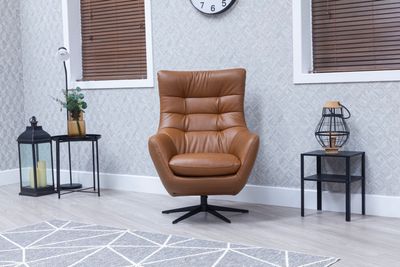 Orbit saddle swivel chair (high grade leather)