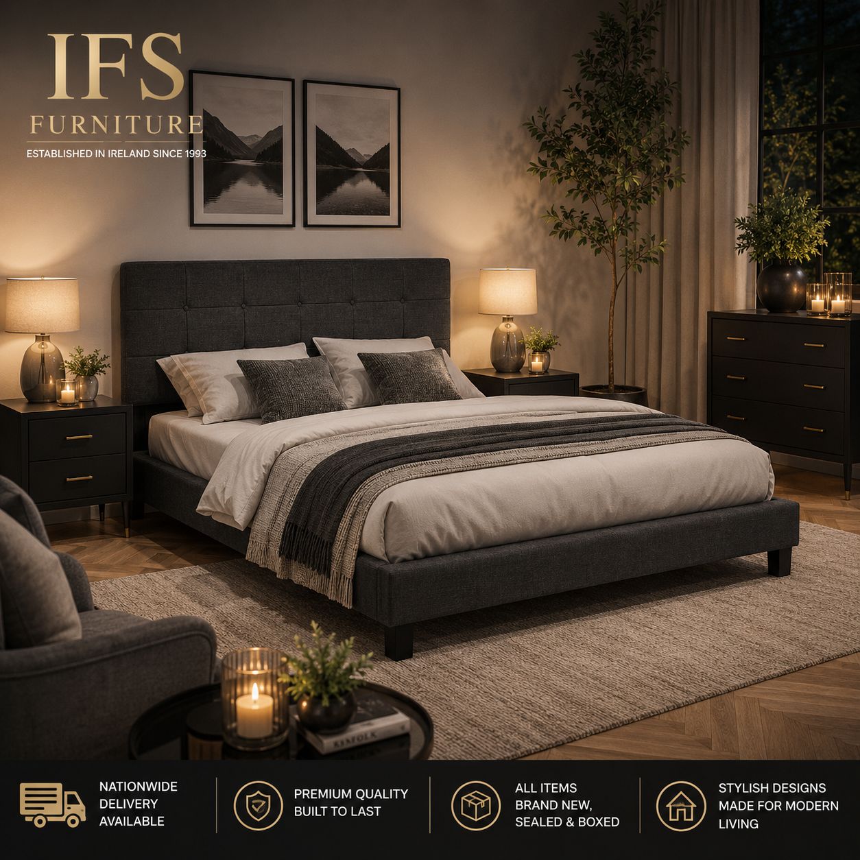 Arran 4ft6 bed