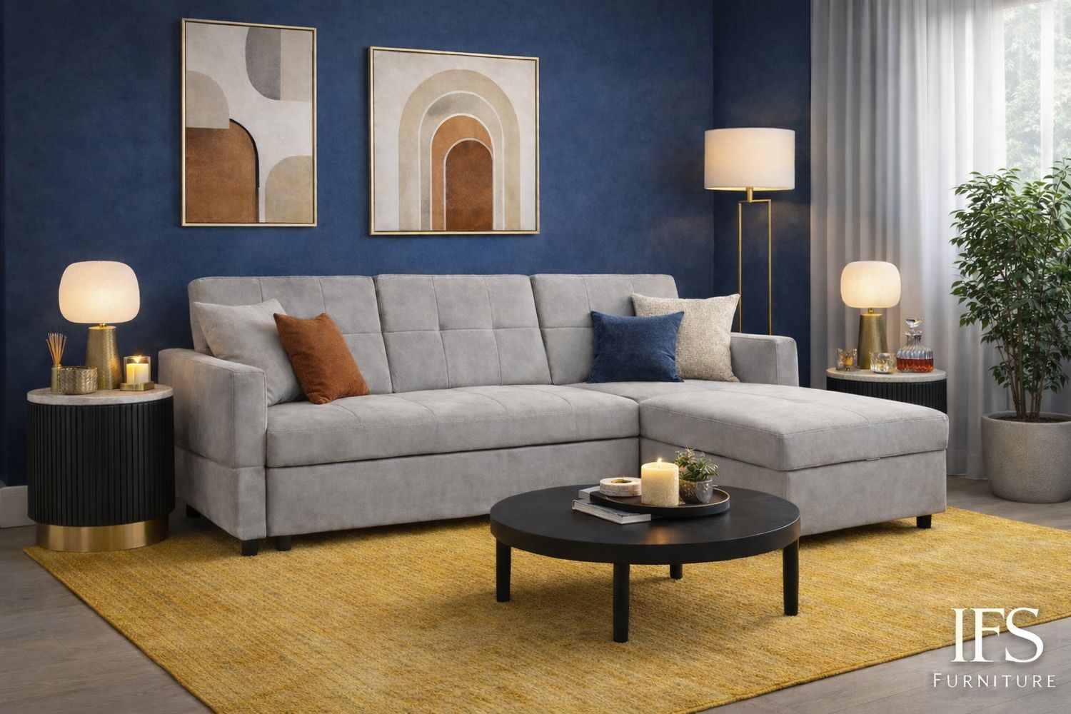 Chelsea corner sofabed with storage