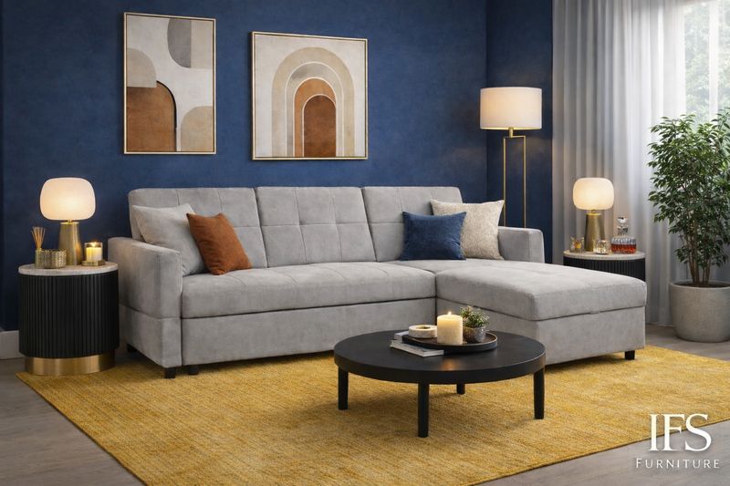 Chelsea corner sofabed with storage