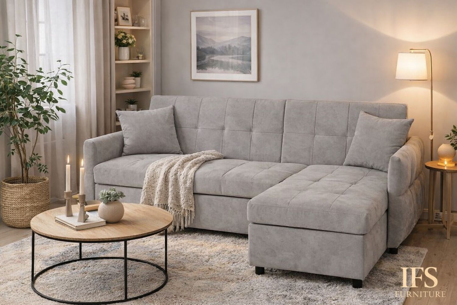 Chelsea corner sofabed with storage