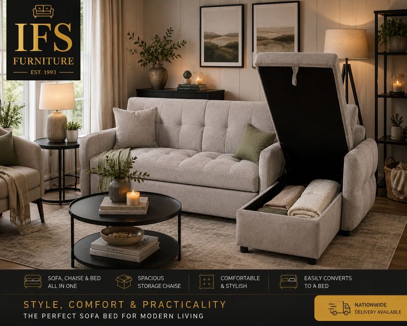 Chelsea corner sofabed with storage