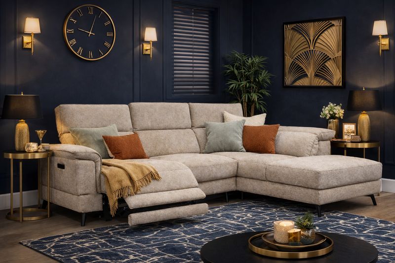 Natalia adjustable corner chaise sofa