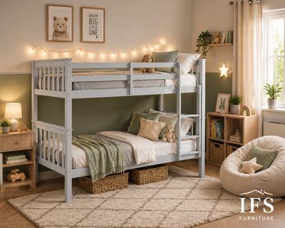Erin 3ft bunk bed light grey