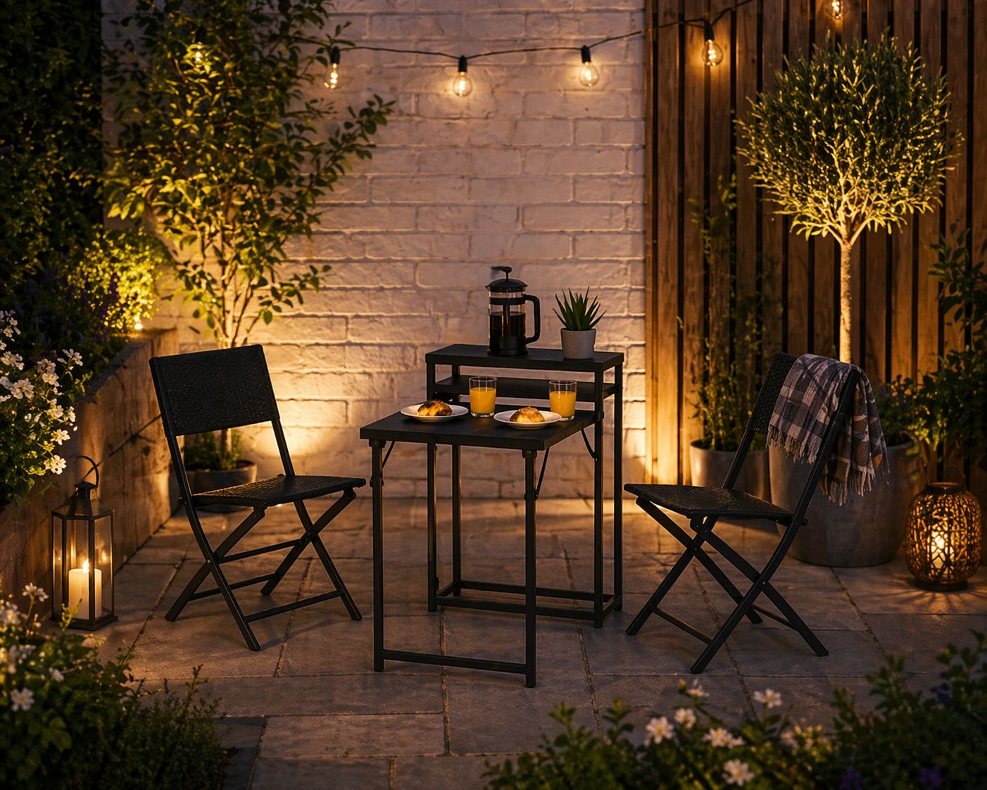 Foldaway patio set