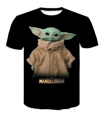 Baby Yoda The Mandalorian t shirt 3D printed Funny Tee Shirt Short Sleeve