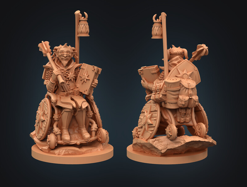 Tiefling Cleric - Resin/Metal